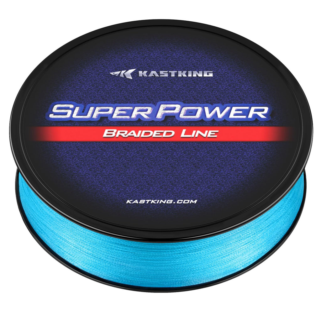 KastKing Superpower Braided Fishing Line, Sky Blue, 15 LB, 300+27 Yds