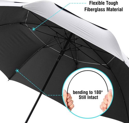 G4Free 72-Inch Golf Umbrella - UV Protection, Auto Open, Windproof, Oversized Double Canopy