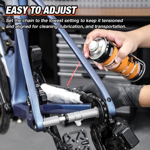 LEBYCLE Dummy Hub Bike Chain Holder for Thru Axle Frames, Elastic Snap Fit with Dual POM Bearings, Fits 142–148mm Dropouts, Quick Installation Hub Cleaning Tool for Road & MTB