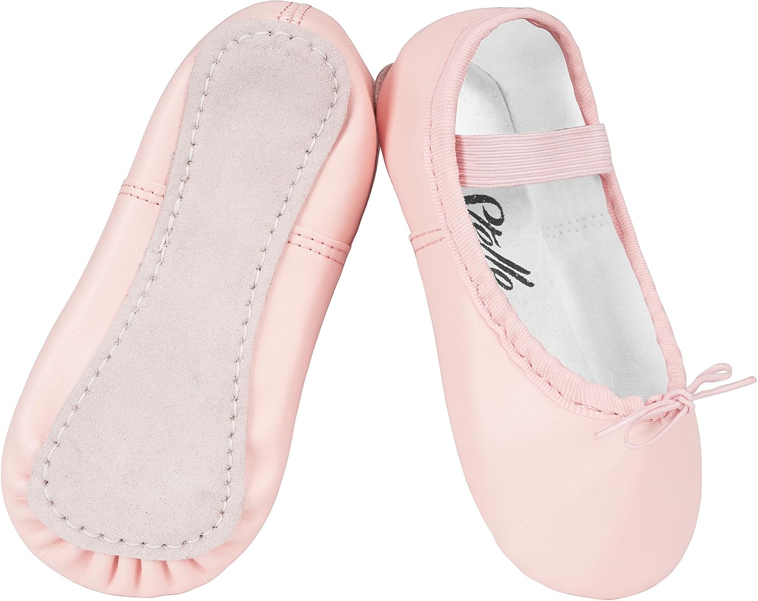 STELLE Ballet Shoes - PU Leather Dance Slippers for Girls & Boys | Toddler to Big Kid Sizes