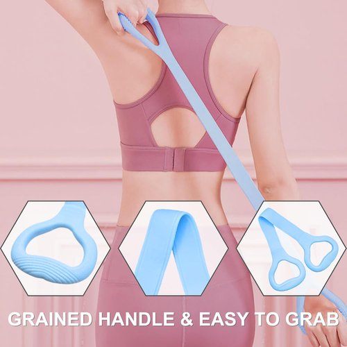 LEZER Figure 8 Resistance Band - Versatile Fitness Elastic Rope for Arms, Back & Chest | Perfect for Yoga & Pilates