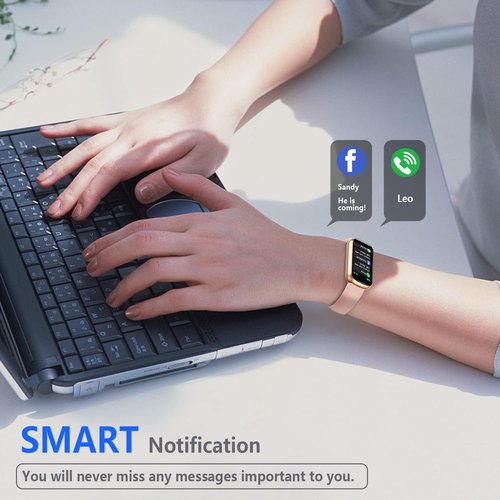 FITVII Slim Fitness Tracker with Blood Oxygen, Blood Pressure, 24/7 Heart Rate and Sleep Tracking, IP68 Waterproof Activity Trackers and Smart Watches with Step Tracker, Pedometer for Women Men
