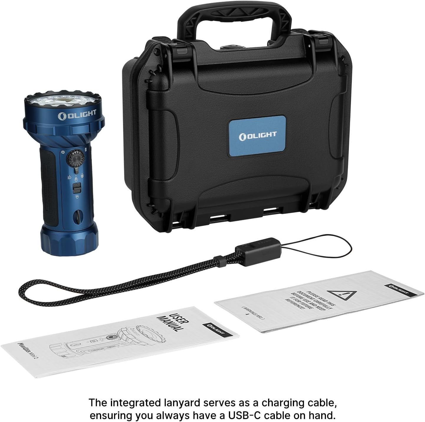 OLIGHT Marauder Mini 2 Bright Flashlight - 10,000 Lumen Rechargeable Light with 750m Beam Distance & 5 Modes | Midnight Blue