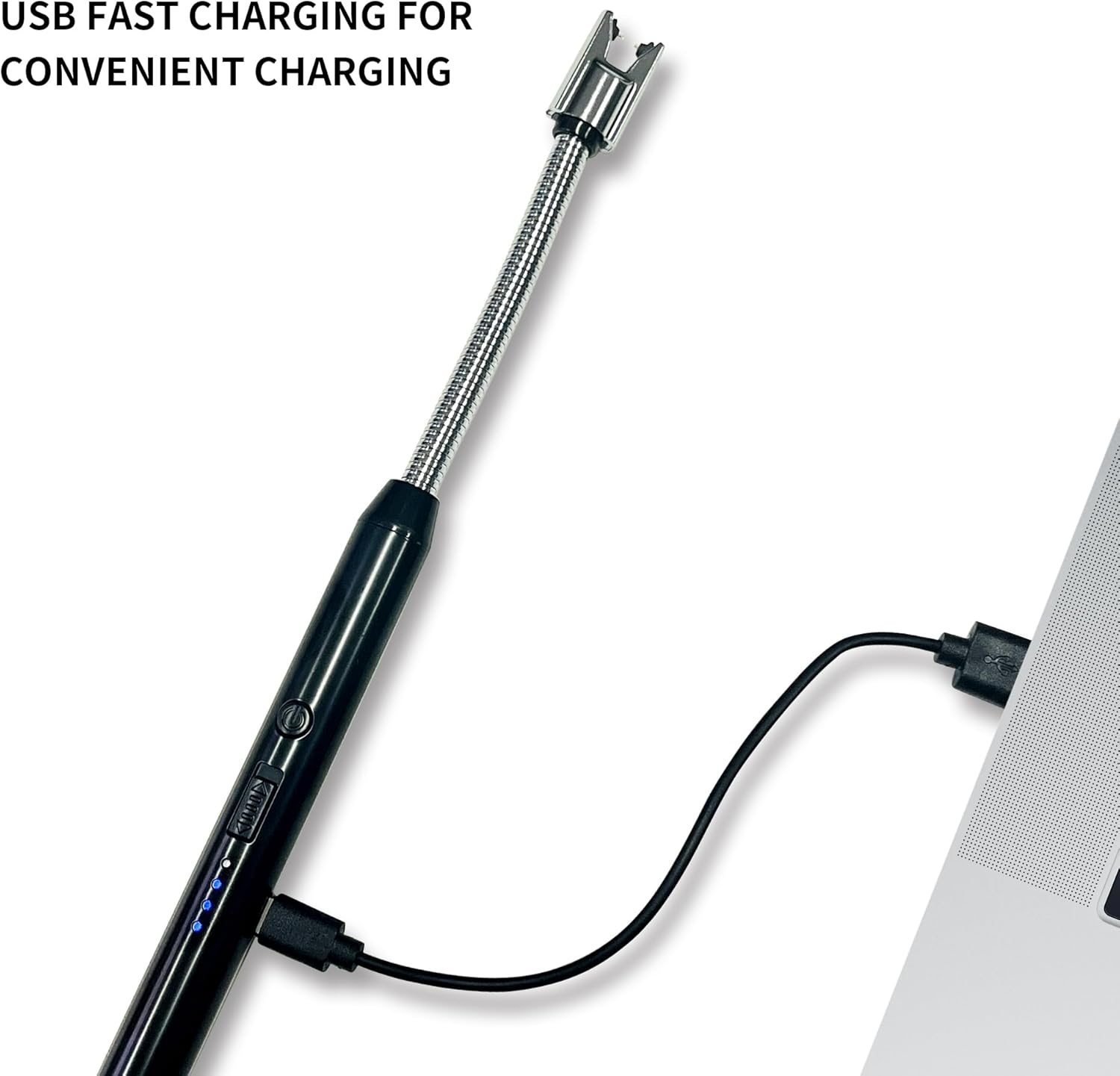Skiennix Electric Candle Lighter - Rechargeable 360° Flexible Neck Plasma Lighter | 2-Pack (Black)