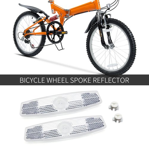 DEMYPROX Bicycle Wheel Reflectors, Plastic Bike Wheel Reflectors for Night Riding, Safety for Road Mountain Bicycle Night Riding White (10 PCS)