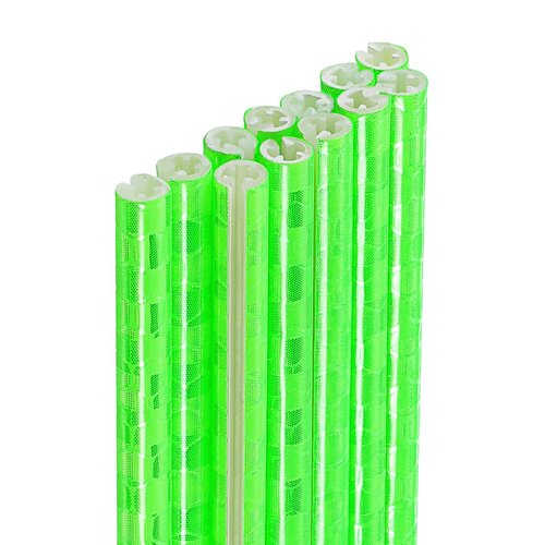 HARFINGTON 72pcs Bike Reflective Spoke Skins 0.2" Plastic Bicycle Spoke Reflectors Spoke Covers Trim Wrap Wheel 360°Visibility for Road Mountain Bike Motorcycles Decoration, Green