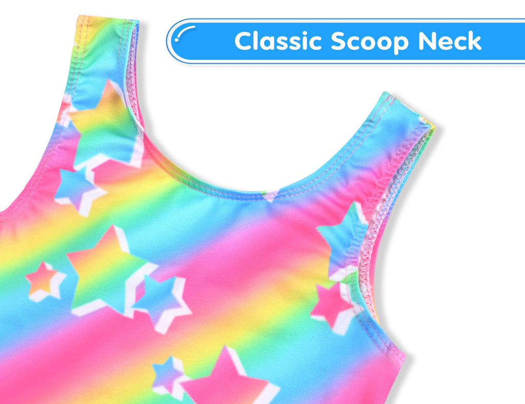 Nokecina Girls Leotards for Gymnastics 3t 4t Blue Pink Star Tumbling Outfits practice Biketards