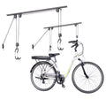 Bike Hoist Pro Ceiling Bike Rack by Delta Cycle (2-Pack) - Pre-Assembled Bike Hangers for Garage Holds Up to 100 lbs - Auto-Locking - Fully Adjustable for Any Bicycle, Kayak Hoist, Or Canoe Hoist