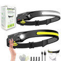 Lumi Light LED Headlamp Rechargeable, LED Head Band, 230° Wide Beam with Motion Sensor for Adults, 5 Mode Waterproof Lightweight Outdoor Camping Hiking Cycling Essentials (2)