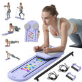 Pilates Board - 2026 Updated Pilates Reformer Machine Set, Multi-Purpose Foldable Pilates Reformer Board for Home, 6 in 1 Pilates Sliding Board (Purple)