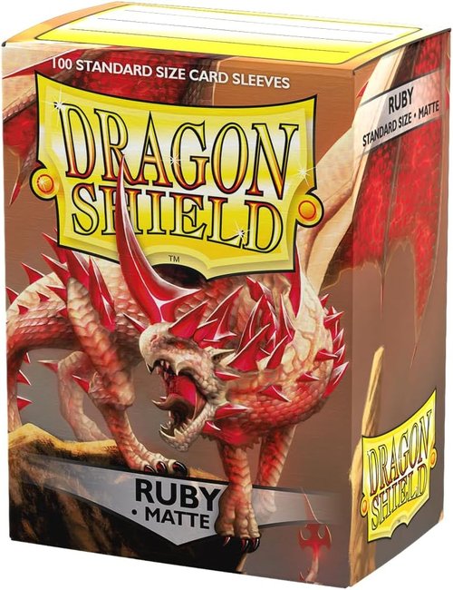 Dragon Shield | Matte Card Sleeves - 100 CT Standard Size | Smooth & Durable for TCGs | Ruby