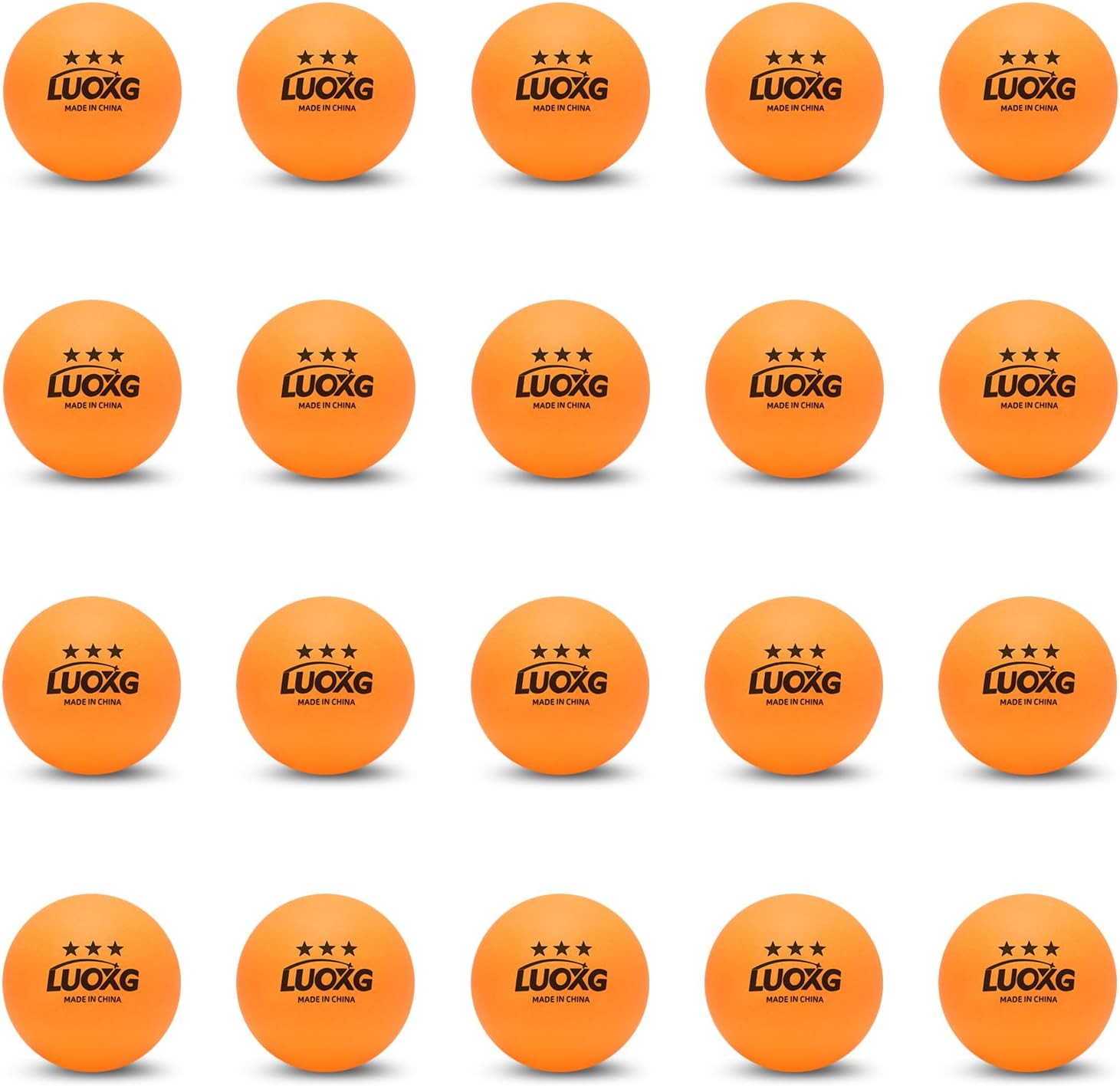 **Regine Switzerland Ping Pong Balls - 20 Pack of 3 Star Orange Table Tennis Balls for All Skill Levels**