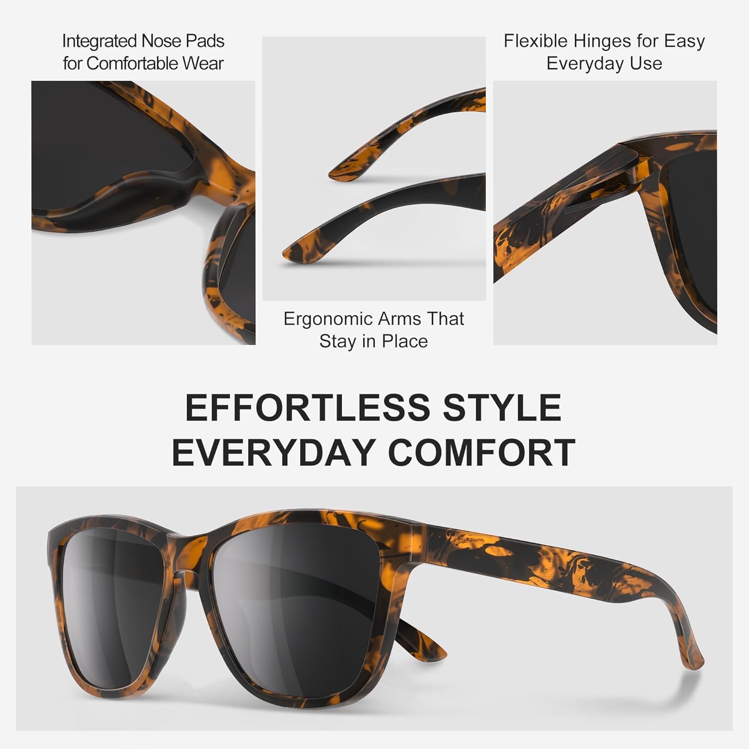 Polarized Sunglasses - Lightweight UV Protection Shades for Men & Women | Ideal for Driving & Fishing