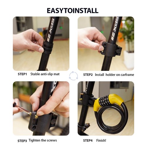 5 Digit Combination Bike Lock cabie,12mmn Heay Duty and Theft Blcycde Lock with Mounting Bracke, Resetable Security cabie Lodk, Weatherproo Zinc Ally Crinder for Bikes, Scooter Motorcycle