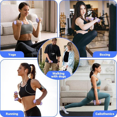 HXD-ERGO Ergonomic Dumbbell Weights Set - Perfect Hand Weights for Women | Ideal for Pilates, Yoga, and Strength Training