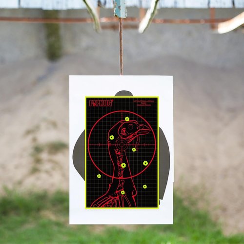 Fluorescent Splatter Turkey Targets - Highly Visible Shotgun Practice Stickers | 9.5x14.5 Inches (10/25/50 Pcs)