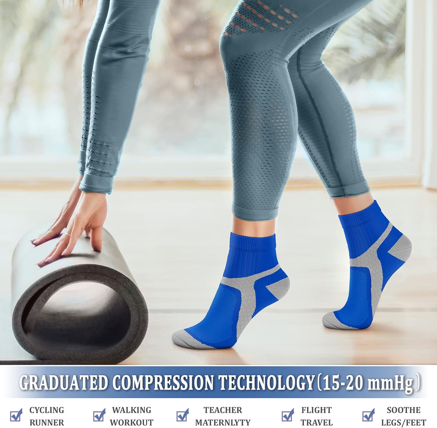 CHARMKING Compression Socks - 15-20 mmHg Circulation Support for Athletes & Daily Wear | Unisex