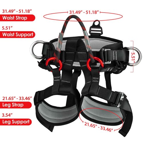 HandAcc Climbing belts, Thicken Professional Large Size Safety Seat Belts for Tree Climbing, Rescuing Work, Rappelling