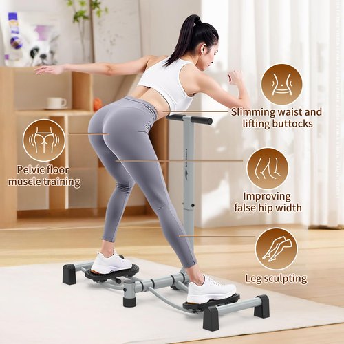 Leikefitness Leg Machine Slim Body Female Pelvic Floor Muscle Fitness Equipment Muscle Repair Strengthening Training for Home (Silver-Foldable)