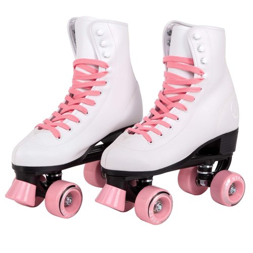 C SEVEN C7skates Quad Roller Skates | Retro Design (Candy Pink, Women's 10 / Men's 9)