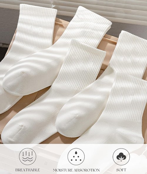 Have A Tree Women's Crew Socks - Lightweight & Casual 3-6 Pack | Size 6-11