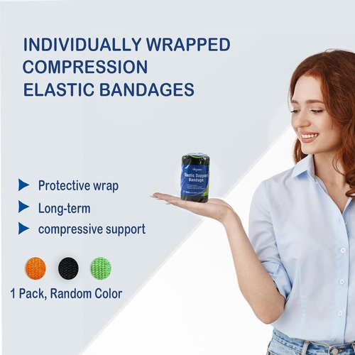 Degasa Elastic Bandage Wrap - Comfortable Support for Ankle, Knee, Wrist & Leg Sprains | 3” W x 5.4 Yards