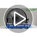 20-Inch Solar-Powered Rechargeable Outdoor Fan with 40W Solar Panel, 18 Speed, 12-60H Runtime
