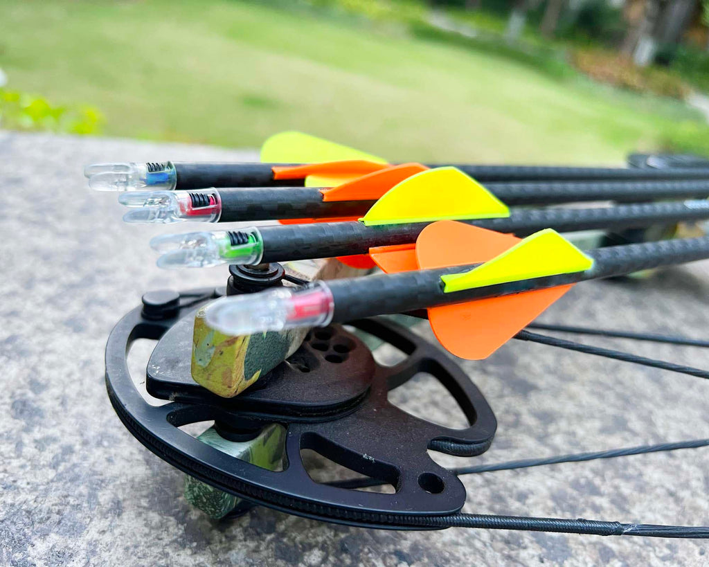 CosiComu 6PCS G Lighted Nocks for Arrows with .165 .204 .233 .244 .246 Inside Diameter with X, H, S, GT Bushings LED Light up Knocks (Blue)
