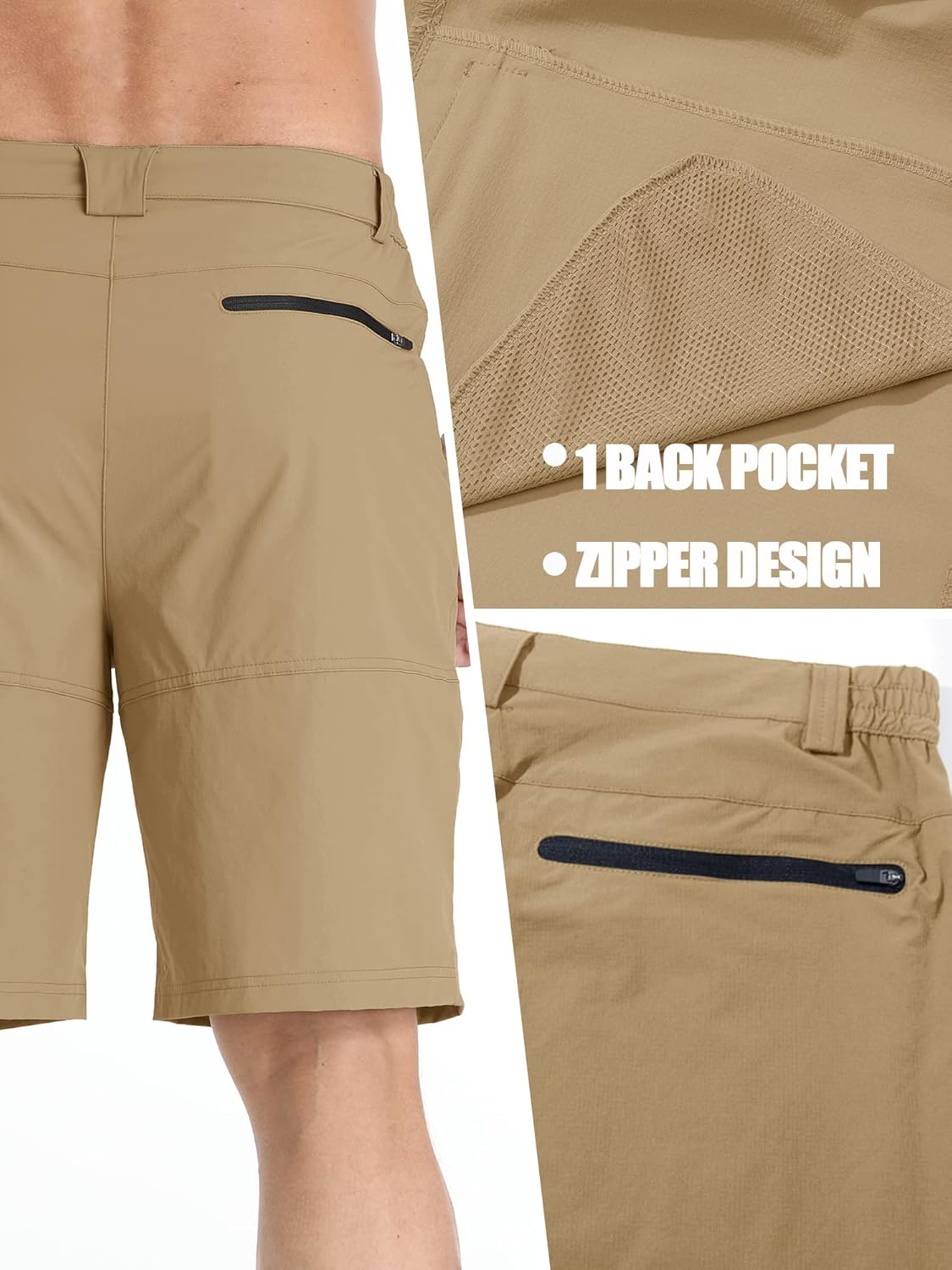 TACVASEN Men's Quick-Dry Cargo Shorts - Water-Resistant for Outdoor Activities | Casual Golf & Hiking