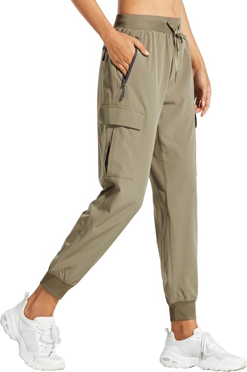 Libin Women's Cargo Joggers - Lightweight Quick-Dry Hiking Pants for Casual Travel & Athletic Wear