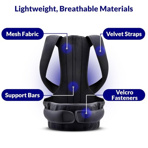 Natural Posture Posture Corrector - Adjustable Lumbar Back Brace & Shoulder Straightener for Comfort