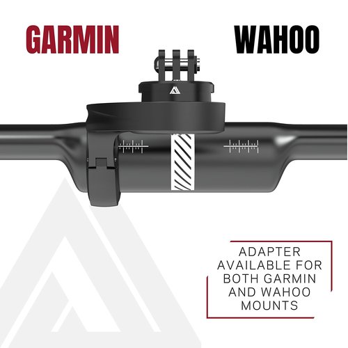 KOM Cycling Top Mount That Quarter Turn into Computer Mounts for Garmin Edge or Wahoo - Great for mounting Cameras and Lights (Black, Garmin)