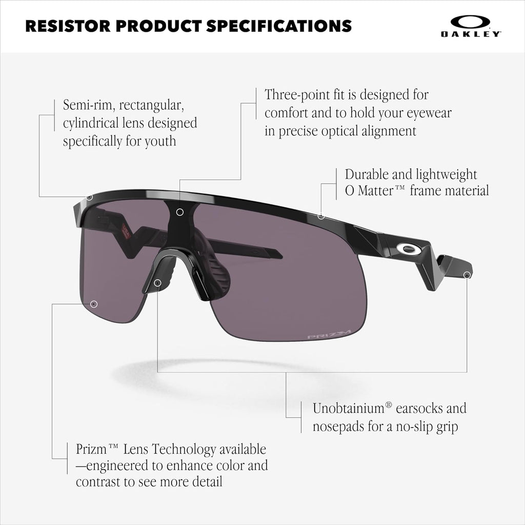 Oakley Kids' Oj9010 Resistor Sunglasses - Stylish UV Protection | Unisex Design
