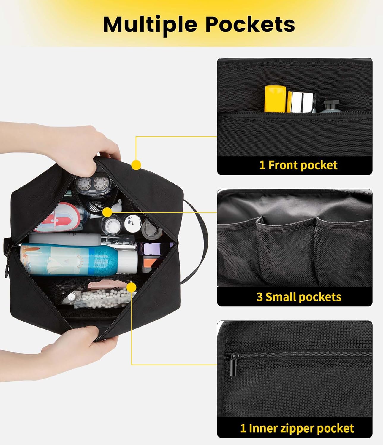 Vorspack Travel Toiletry Bag for Men - Water-Resistant Hanging Organizer | Perfect for Toiletries & Accessories