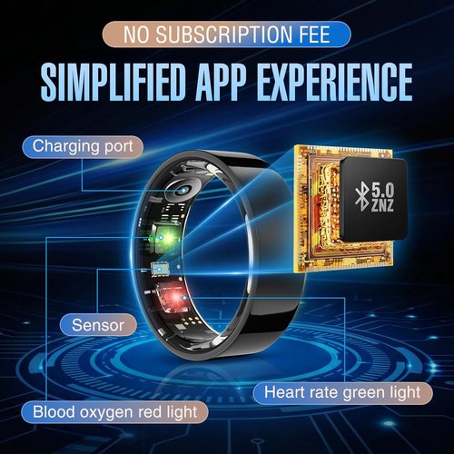 Halo Ring Smart - Fitness Tracker with Sensor Technology | iOS & Android Compatible, Long Battery Life