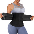 Eleady Wowen Sauna Waist Trainer Trimmer Belt for Weight Loss Corset Slimming Body Shaper Cincher Workout Sweat Sport Girdles (Black, X-Large)