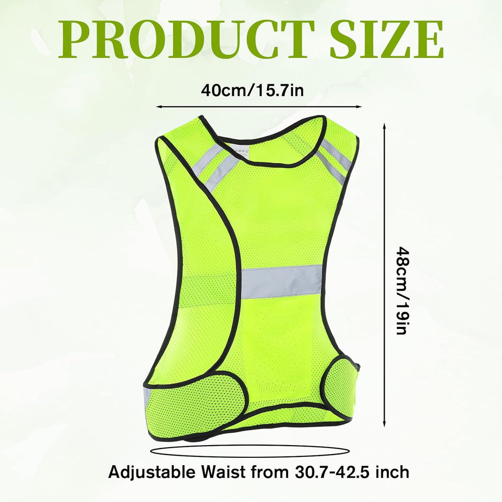 Skiennix High Visibility Reflective Running Vest - Enhanced Safety for Night Running & Biking