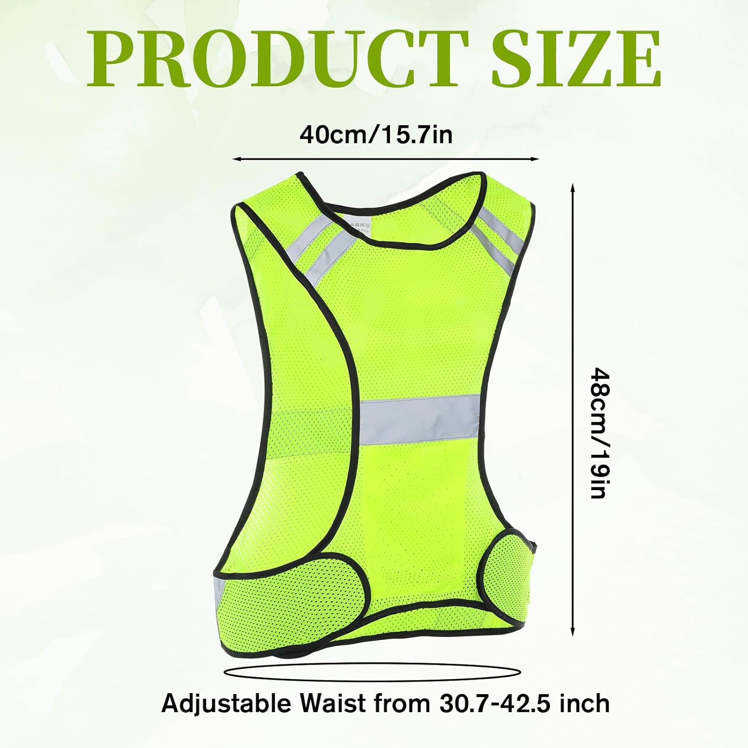 Skiennix High Visibility Reflective Running Vest - Enhanced Safety for Night Running & Biking