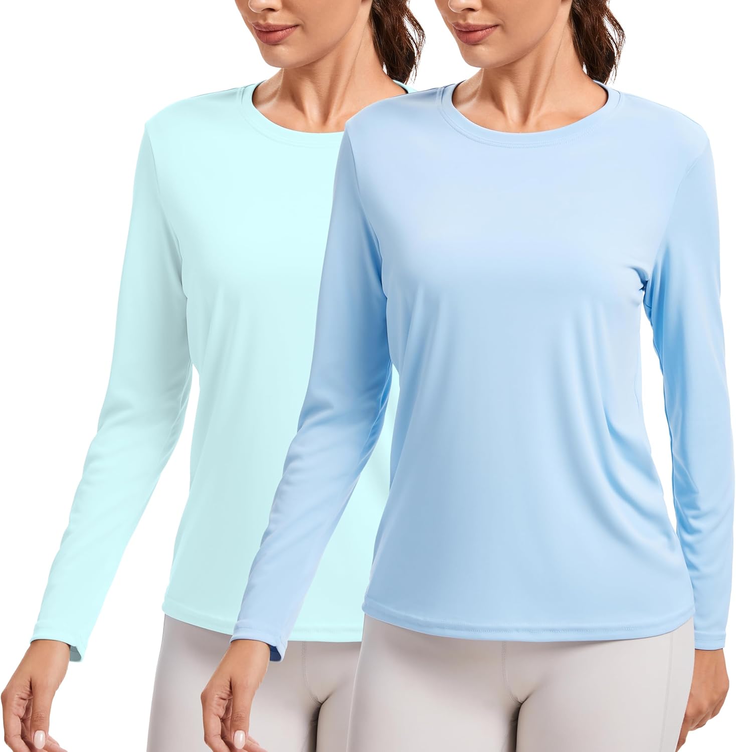 Skiennix 2 Pack Rash Guard for Women - UPF 50+ UV Protection Long Sleeve Workout Tops | Quick Dry & Lightweight