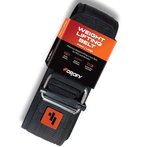 Forcify Belt Squat Weightlifting Belt – 59.8" x 4" Adjustable Nylon Gym Belt with Metal Buckle – Lifting Support for Men and Women