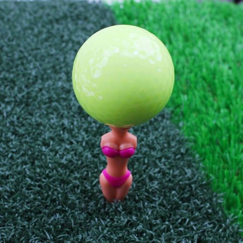 Golf Tees, Golf Accessories for Men, 3" Funny Golf tees, Golf Sexy Girl Lady Tees Fun Holder Home Golf Training (Purple-24P)