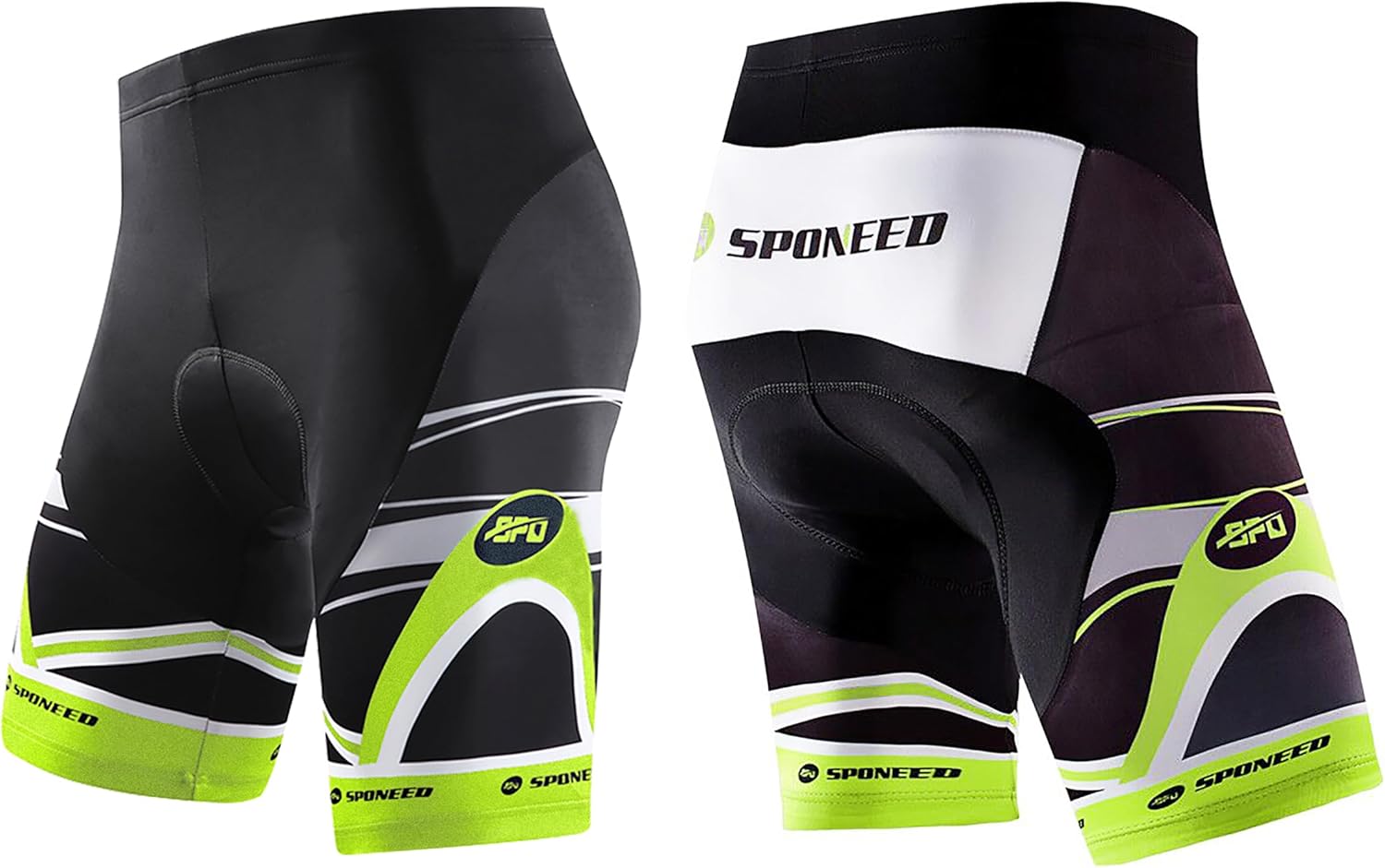 Sponeed Men's Cycling Shorts - Gel Padded Biking Pants for Comfortable Road Rides