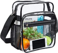 Skiennix Clear Bag - Stadium Approved Crossbody Messenger Shoulder Bag with Adjustable Strap | Ideal for Concerts & Sports Events