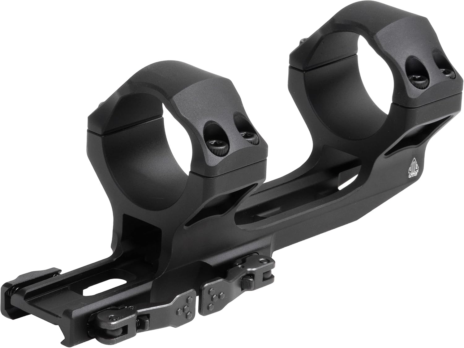 UTG ACCU-SYNC QR Scope Mount - 34mm, X-High Pro, 70mm Offset - Sleek Black Finish