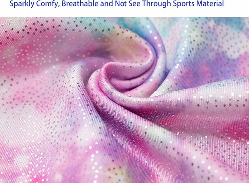 Domusgo Gymnastics Leotards - Sparkly One-Piece Tumbling Outfits for Girls | Perfect Fit & Comfort
