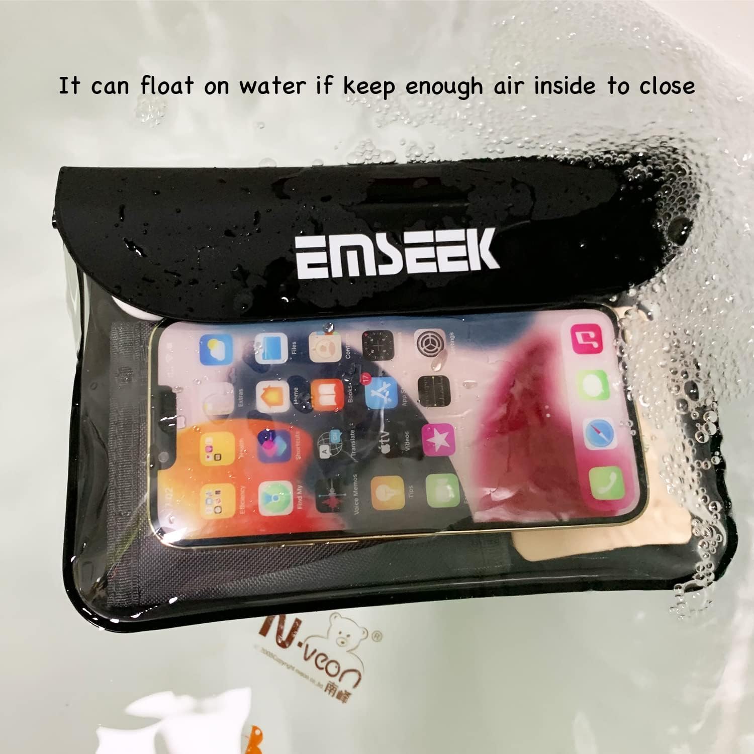 Skiennix Waterproof Waist Pouch - Dry Belt Bag Fanny Pack for Keys, Wallet & Phone | Ideal for Swimming & Surfing (Black)