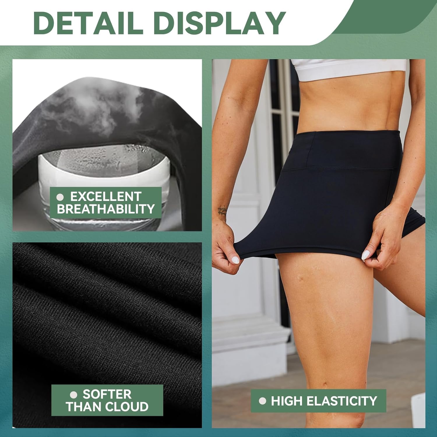 QGGQDD Biker Shorts for Women - High Waisted Tummy Control Spandex | 3"/5"/8" Sizes for Gym & Yoga