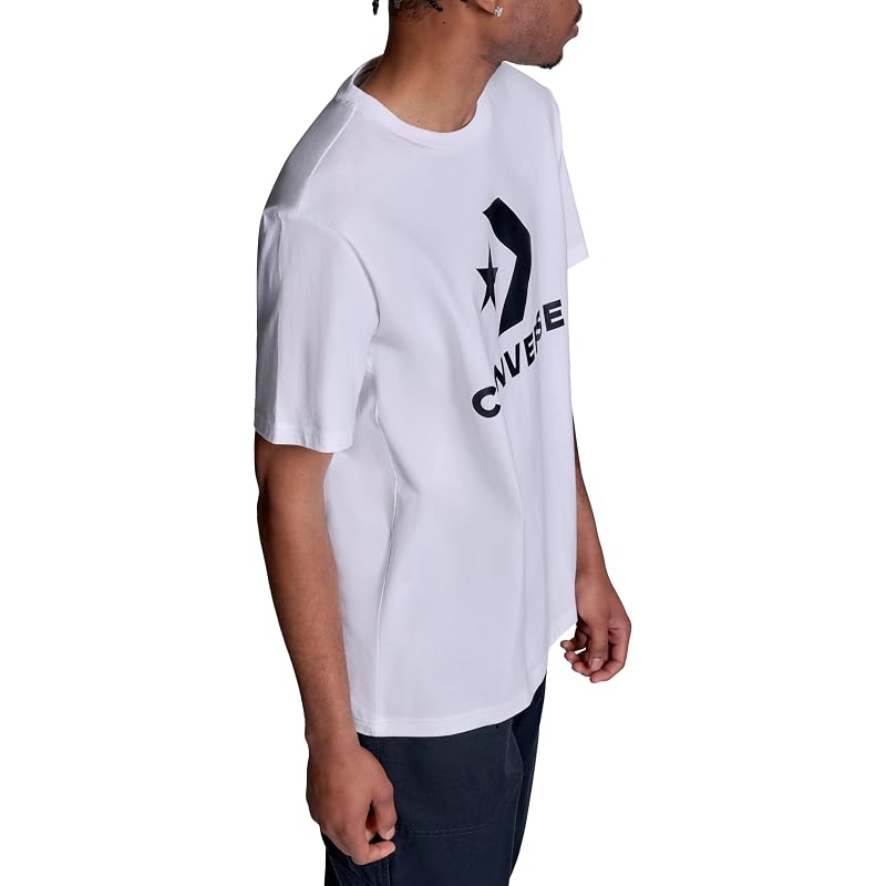 Converse Mens Star Chevron Tee - White, Large