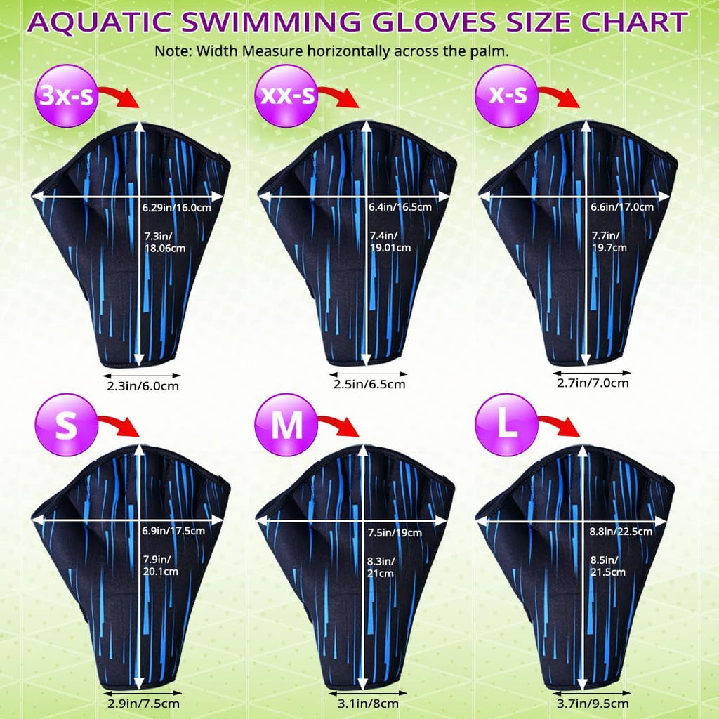 Skiennix Swimming Gloves - Neoprene Webbed Fitness Gloves for Aquatic Training | Men, Women, Children