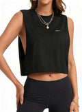 Remidoo Cropped Tank Tops for Women - Open Side Sleeveless Workout Shirt | Stylish Activewear